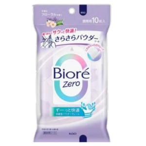 花王　ビオレ　Ｚｅｒｏさらさらパウダーシート　可憐なフローラルの香り　１０枚