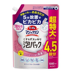 花王　トイレマジックリン こすらずスッキリ泡パック ホワイトフローラルの香り つめかえ用１０８０ｍｌ