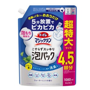 花王　トイレマジックリン こすらずスッキリ泡パック ウォーターミントの香り つめかえ用１０８０ｍｌ