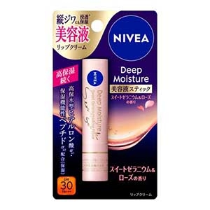 花王　ニベア　ディープモイスチャリップ美容液スティック スイートゼラニウム＆ローズの香り２．２ｇ