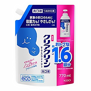 花王　クリアクリーンマウスウォッシュ　ソフトミントの香味　つめかえ用７７０ｍｌ