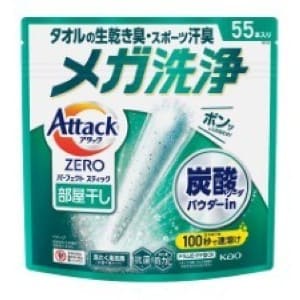 花王　アタックＺＥＲＯ パーフェクトスティック 部屋干し５５本