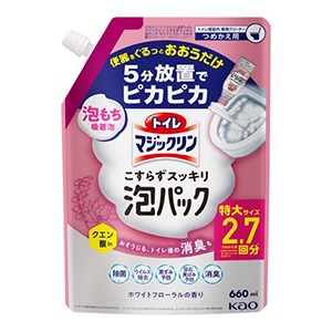 花王　トイレマジックリン　こすらずスッキリ泡パック　ホワイトフローラルの香りつめかえ６６０ｍｌ