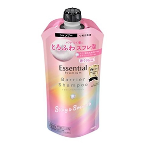 花王　エッセンシャル　プレミアム　ウルオイバリアシャンプー　シルキー＆スムース　つめかえ用３４０ｍｌ