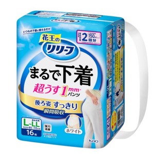 花王　リリーフ　パンツタイプまるで下着２回分Ｌサイズ　１６枚