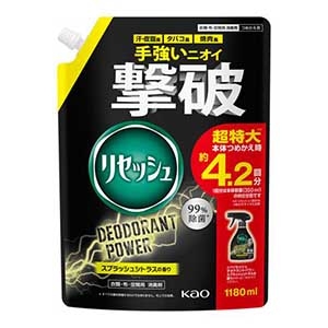 花王　リセッシュ　デオドラントパワー　スプラッシュシトラスの香り　つめかえ用　１１８０ｍｌ