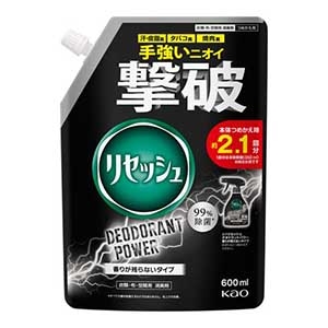 花王　リセッシュ　デオドラントパワー　香りが残らないタイプ　つめかえ用　６００ｍｌ
