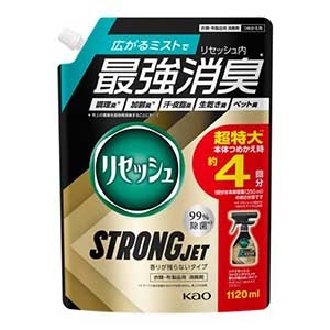 花王　リセッシュ　ストロングジェット　香りが残らないタイプ　つめかえ用　１１２０ｍｌ