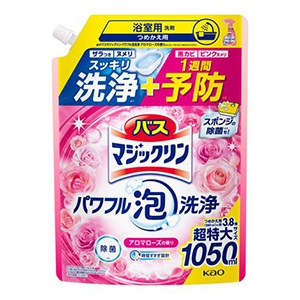 花王　バスマジックリン　パワフル泡洗浄　アロマローズの香り　つめかえ用　１０５０ｍｌ