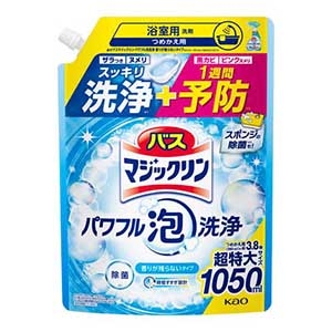 花王　バスマジックリン　パワフル泡洗浄　香りが残らないタイプ　つめかえ用　１０５０ｍｌ