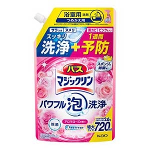花王　バスマジックリン　パワフル泡洗浄　アロマローズの香り　つめかえ用　７２０ｍｌ