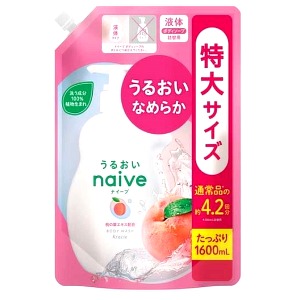 クラシエ ナイーブ ボディソープ 桃の葉エキス配合 詰替用  1600ml