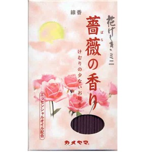 カメヤマ　花げしきミニ　薔薇の香り　煙の少ないお線香　５０ｇ