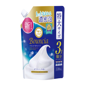 牛乳石鹸  バウンシア ボディソープ　ホワイトソープの香り特大つめかえ１１２０ｍｌ