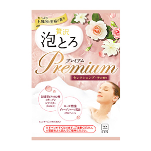 牛乳石鹸  お湯物語 贅沢泡とろ 入浴料 プレミアムセレクションブーケの香り３０ｇ