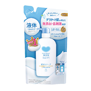 牛乳石鹸　無添加ボディソープ　つめかえ３８０ｍｌ