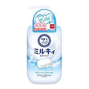 牛乳石鹸　ミルキィ　ボディソープ　せっけんの香りポンプ付　５００ｍｌ