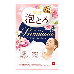 牛乳石鹸　お湯物語　贅沢泡とろ 入浴料 プレミアム ラグジュアリーフローラル４０ｇ