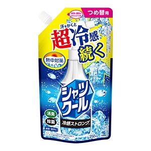 小林製薬 熱中対策　シャツクール　冷感ストロング　詰め替えパウチ　２５０ｍｌ