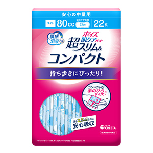 【数量限定】クレシア　ポイズ　肌ケアパッド　超スリム＆コンパクト安心の中量用２２枚
