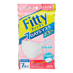 玉川衛材　フィッティ 7DAYSマスク EXプラス７枚入 やや小さめ ホワイト