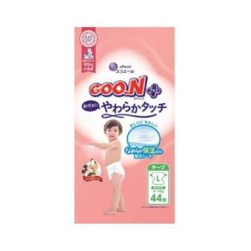 大王製紙 グーンプラス 敏感肌にやわらかタッチ　テープ　 Ｌサイズ４４枚 