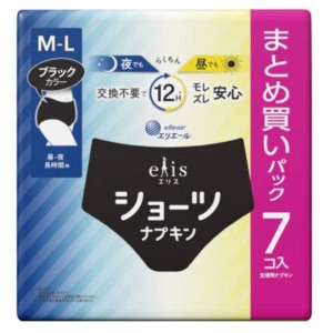 大王製紙　エリス　ショーツ　ＭーＬ　ブラックカラー７個