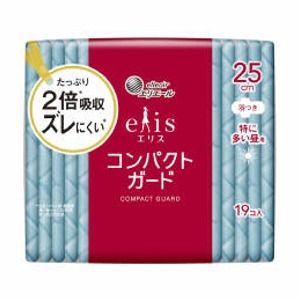 大王製紙　エリス コンパクトガード 特に多い昼用 羽つき １９枚