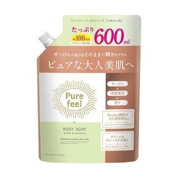 第一石鹸　ピュアフィール ボディソープ グリーン＆ヴァーベナの香りつめかえ６００ｍｌ