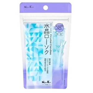 日本香堂　水晶ローソク　１０分　水色パウチ型８０本