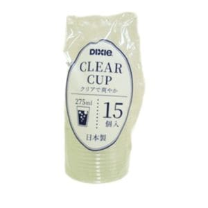 日本デキシー　クリアカップ２７５ｍｌ　１５個入