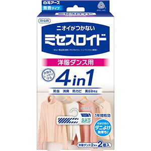 白元アース　ミセスロイド　洋服ダンス用 1年防虫 ２個入