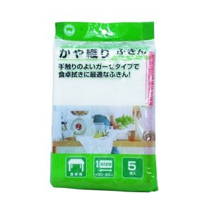 ボンスター　キッチン用品 かや織りふきん 5枚入  F-861