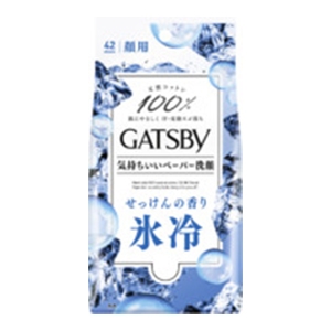 マンダム　ギャツビー　フェイシャルペーパーアイスタイプ せっけんの香り 徳用４２枚