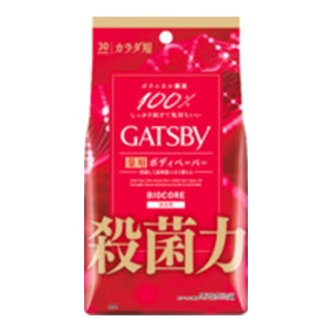 マンダム　ギャツビー　バイオコアデオドラント薬用ボディペーパー 無香性徳用３０枚