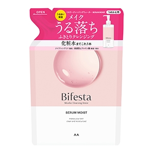 マンダム　ビフェスタ　ミセラークレンジングウォーター　セラムモイスつめかえ　３６０ｍｌ
