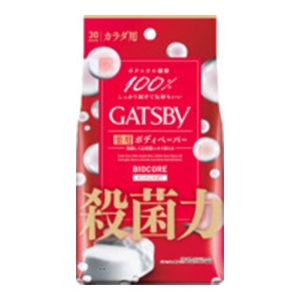マンダム　ギャツビー　バイオコアデオドラント薬用ボディペーパー クリアシャボン 徳用３０枚