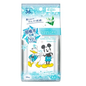 マンダム ハッピーデオ ボディシート 超極冷 フローズンリリー ３６枚