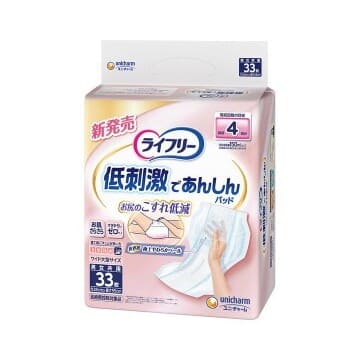 ユニチャーム　ライフリー　低刺激であんしん　尿とりパッド４回分３３枚