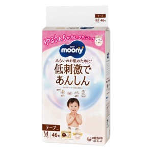 ユニチャーム ムーニー　ナチュラル低刺激Ｍサイズ　４６枚　
