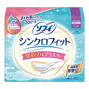 ユニチャーム　ソフィ　シンクロフィット特に多い昼用２０枚