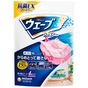 ユニチャーム　ウェーブ　共通取り替えシート　４枚ピンク