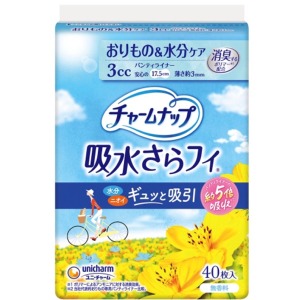 ユニチャーム　チャームナップ　吸水さらフィパンティライナー　40枚入