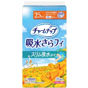 ユニチャーム　チャームナップ　スリム吸水ガード安心の少量用２６枚