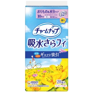 ユニチャーム　チャームナップ　吸水さらフィロングパンティライナーピュアソープ香り　２８枚