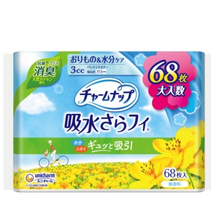 ユニチャーム　チャームナップ　吸水さらフィパンティライナー消臭６８枚