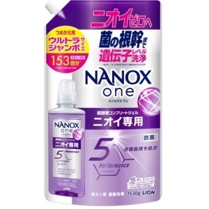 ライオン　ＮＡＮＯＸｏｎｅ ナノックスワン　ニオイ専用洗濯洗剤　ウルトラジャンボつめかえ１５３０ｇ