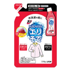 ライオン トップ ナノックスＮＡＮＯＸ 部分洗い剤 エリそで用 つめかえ２３０ｇ