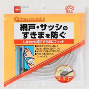 ニトムズ　パイルフィット９×９Ｇ　網戸サッシのすきまを防ぐ　１個