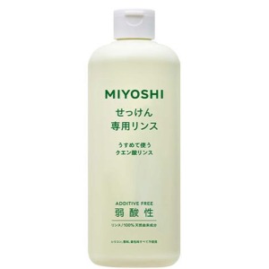 ミヨシ石鹸　無添加せっけん専用リンス　３５０mｌ